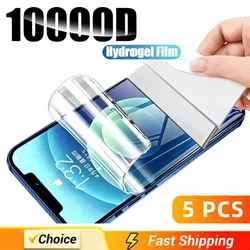 Premium Hydrogel Screen Protector Film - 5 Pack - Hydrogel Film (For iPhone 15)