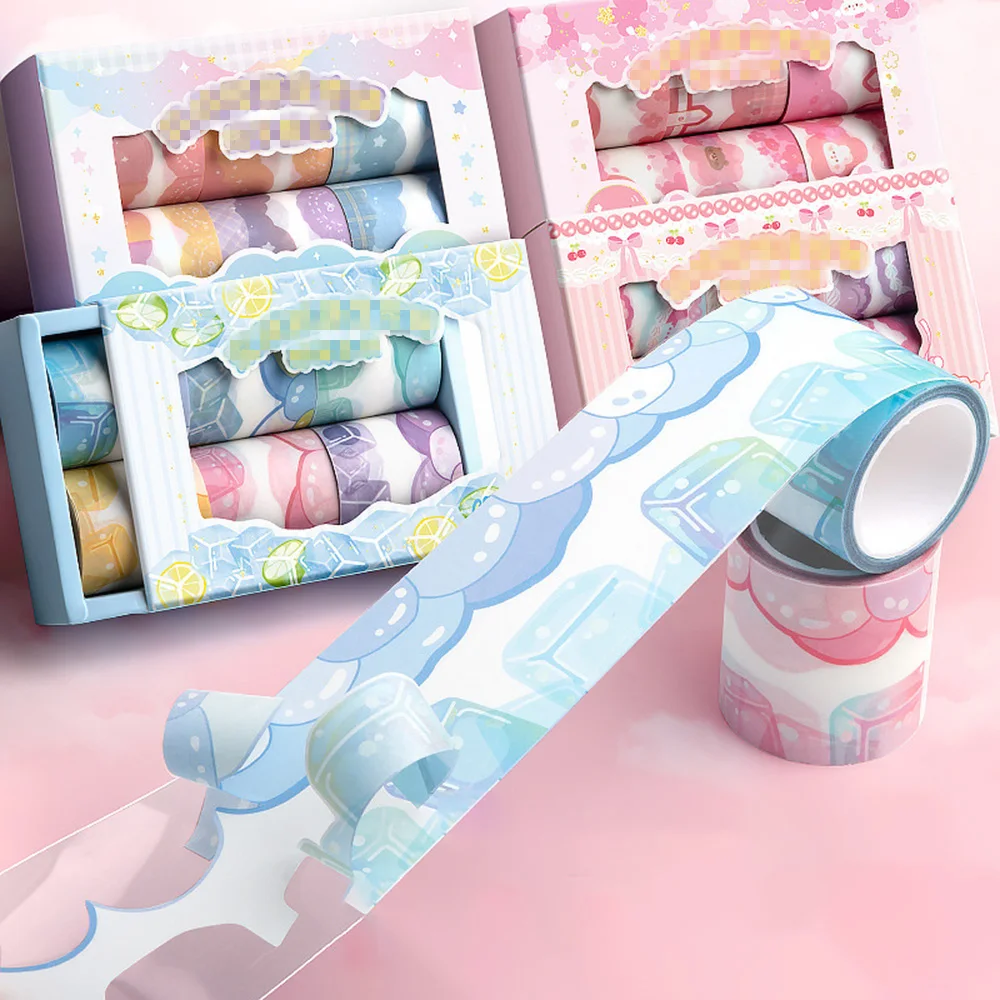 

Chzimade Cute Pink Stripe Tape Decorative Adhesive Tape School Journal Supplies Scrapbooking Kawaii Stationery Masking Tape