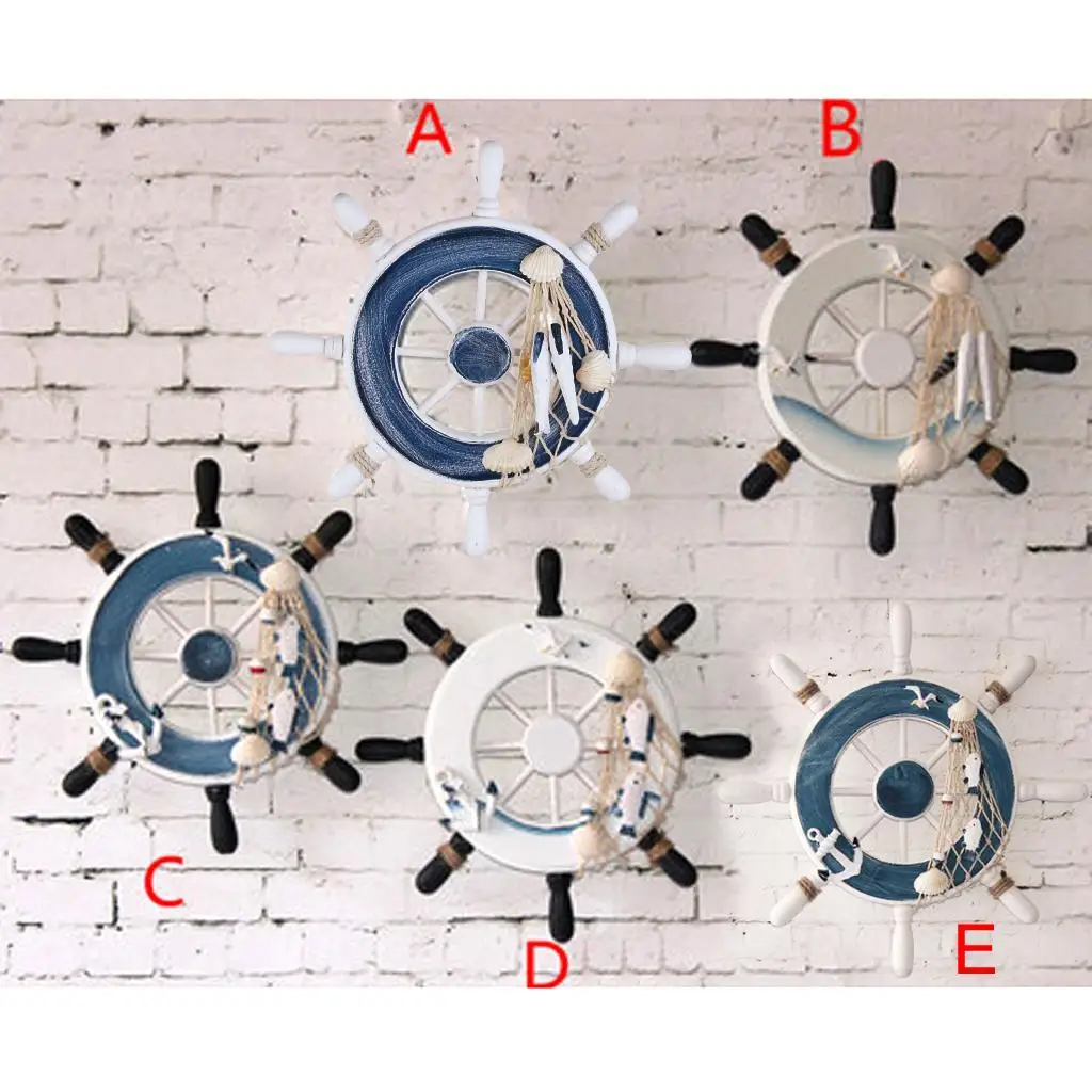 Magideal Nautical Beach Wooden Boat Ship Steering Wheel Home Wall Hanging Decor Magideal Nautical Beach Wooden Boat Ship Steering Wheel Home Wall Hanging Decor