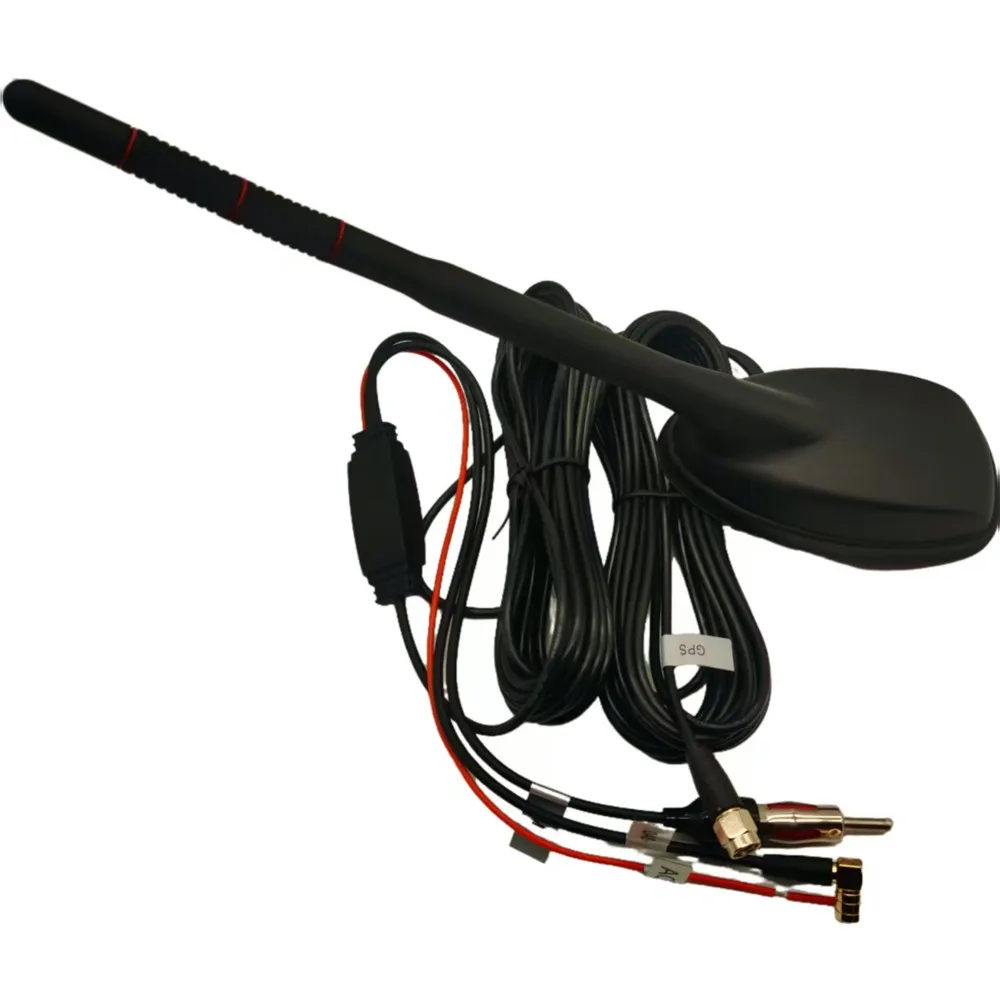 Antenna di Navigazione per Auto, Antenna per Lettore MP4/MP5, Antenna GPS per Auto, Antenna DAB/FM con Amplificazione Attiva, Antenna da Tetto