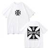 West Coast Choppers Cross Frame Print Tshirt Male Hip Hop Streetwear Oversized T-shirts Fashion Tees Men's Fleece Short Sleeve 2