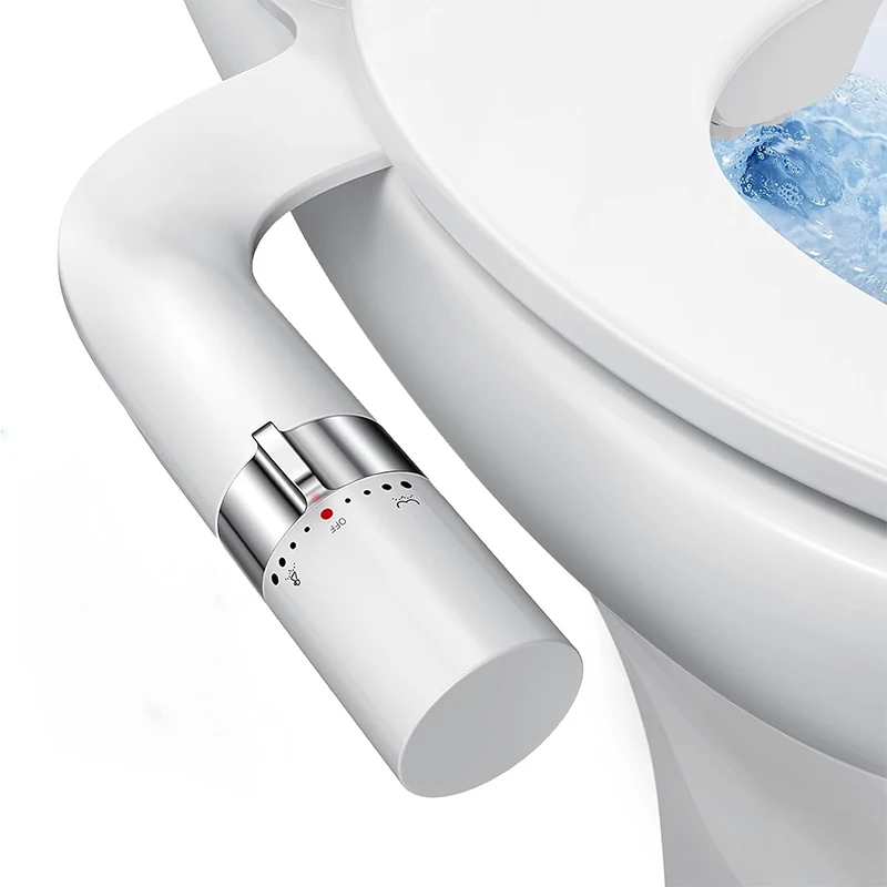 Non-Electric Lightweight Adjustable Water Pressure Dual Nozzle Bidet