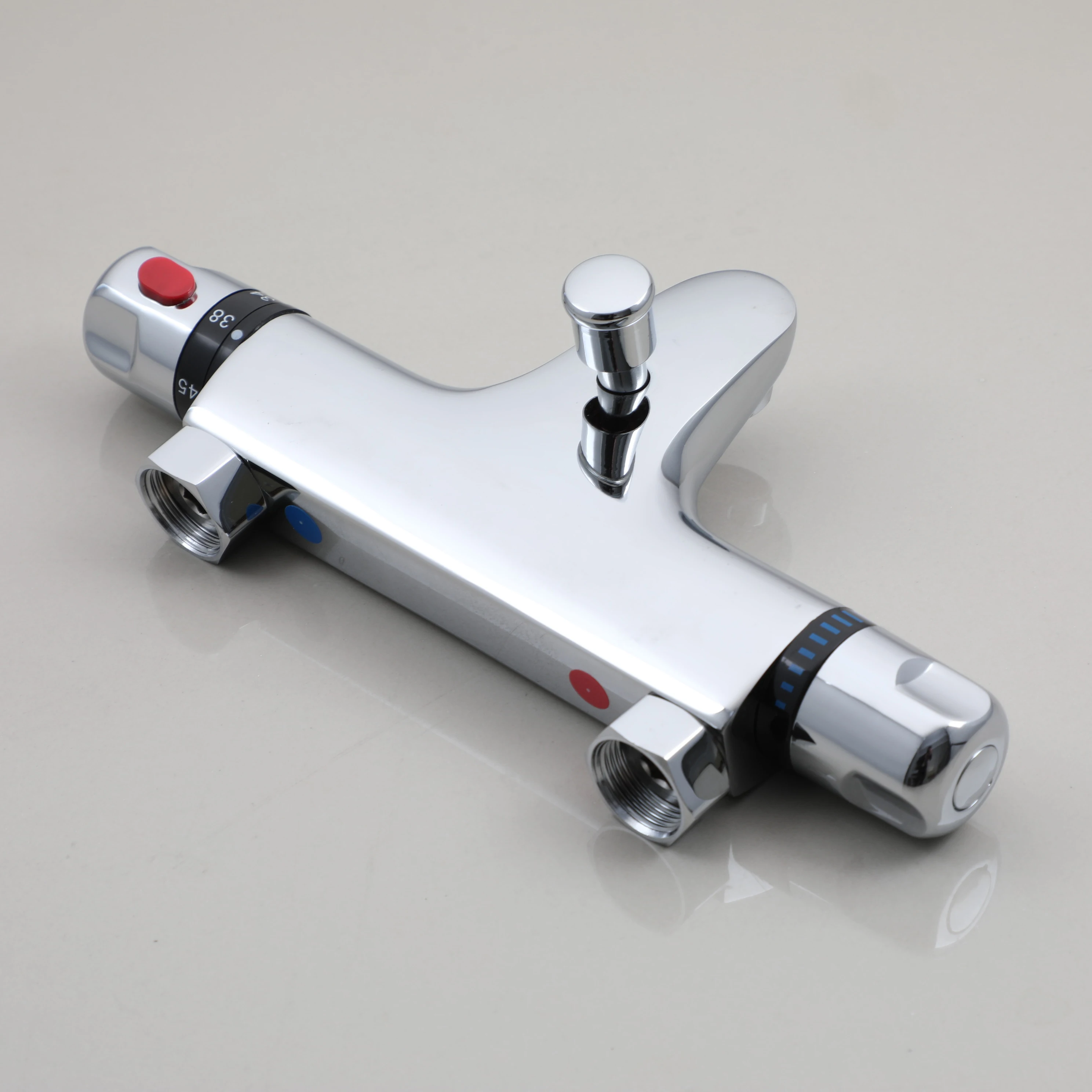 Bathroom Shower Faucet Set KEMAIDI Thermostatic Bathroom Shower Faucet Wall Mounted Bathtub Hot Cold Water Mixer Constant Temperature Mixing for Bath