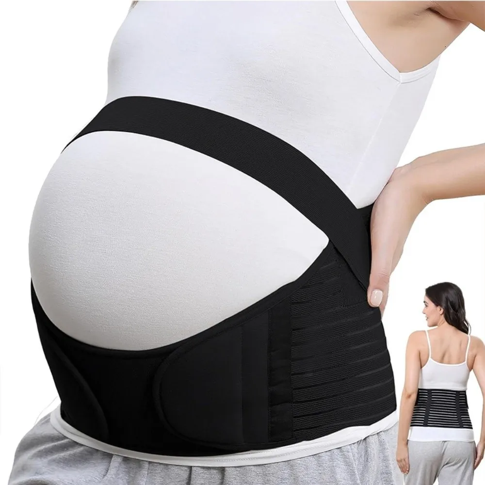 Adjustable Pregnant Women Belts Comfortable Elastic Maternity Belly Band Detachable Breathable Abdominal Support Brace