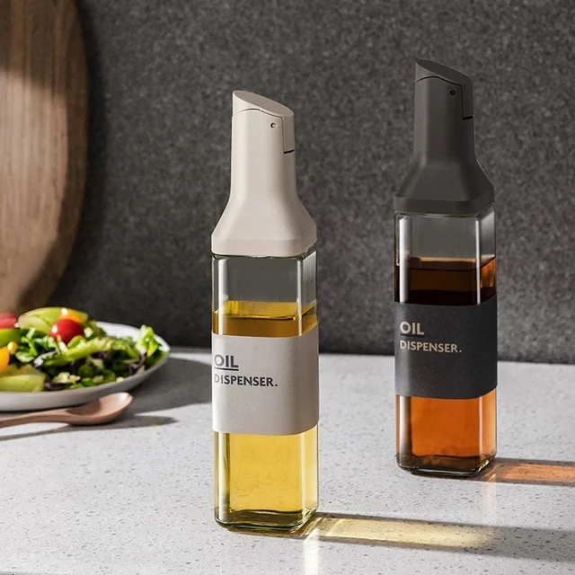 Kitchen Oil Can Large Olive Oil Dispenser Bottle Auto Flip