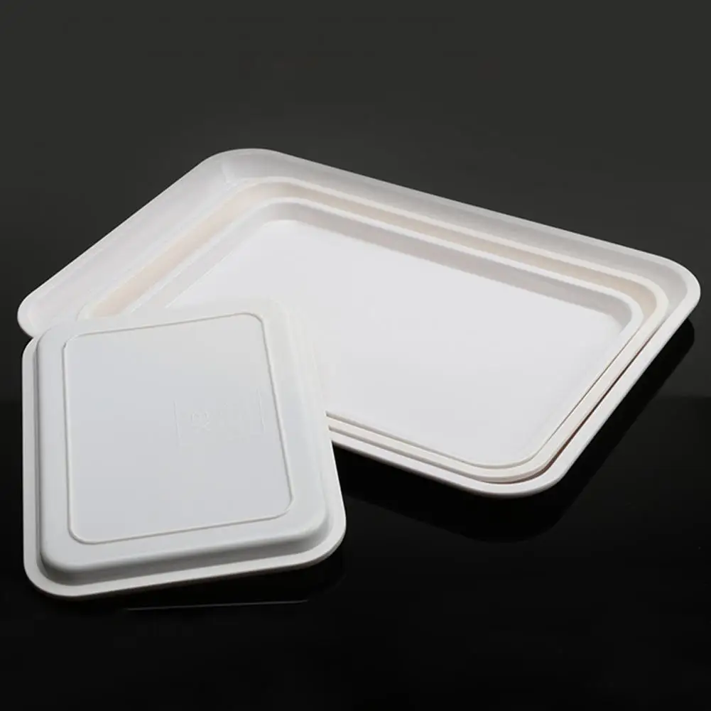 Practical Serving Tray Unique Style Easy To Clean White Decorative Serving Trays
