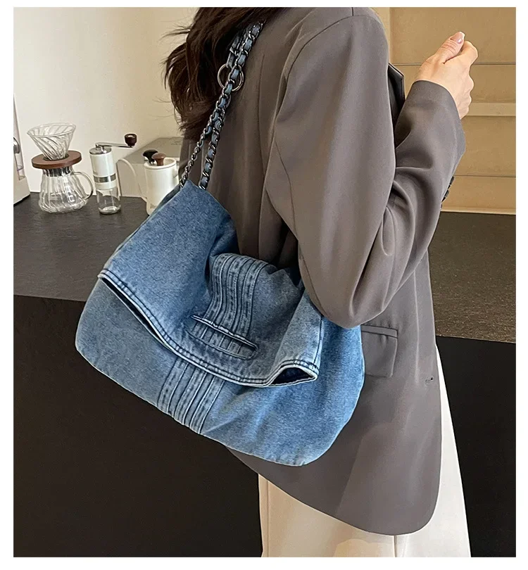 Sac cabas denim rétro - vue 01