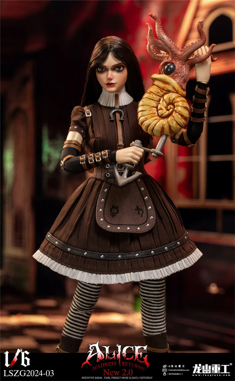 

Предпродажа, полный комплект, Longshan тяжелая промышленность, модель 1/6 Crazy Alice, модель 27 см, Женская экшн-фигурка, игрушка