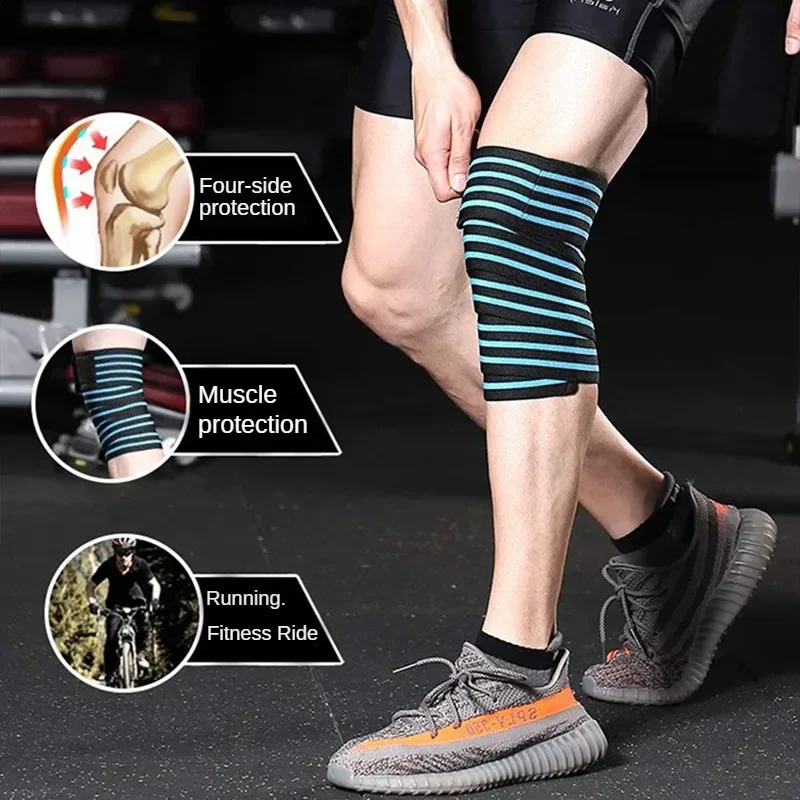 Knee Pad Bandage Compression Braces Wraps Straps For Gym Workout 1PC 180cm