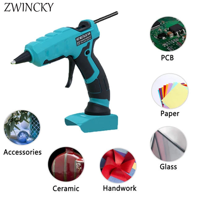 Cordless Hot Melt Glue Gun With 30 Sticks 18V For  Makita/DEWALT/BlackDecker/Milwaukee Battery Electric Repair DIY Gun Power  Tool - AliExpress