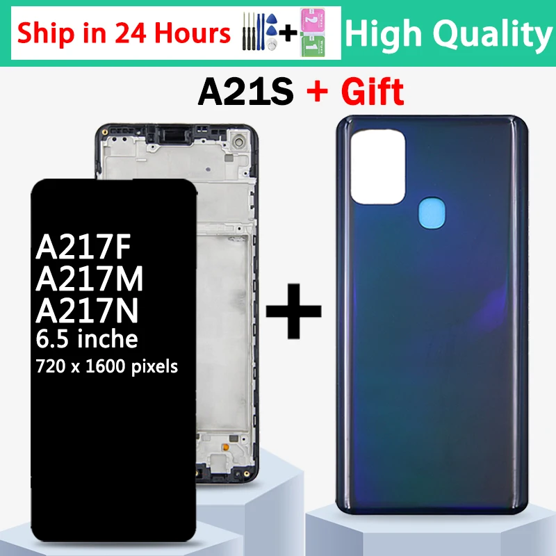 Высококачественный ЖК-дисплей A217 для Samsung A21s A217, ЖК-дисплей с сенсорным экраном и дигитайзером для Samsung A21S SM-A217F/DS, замена дисплея