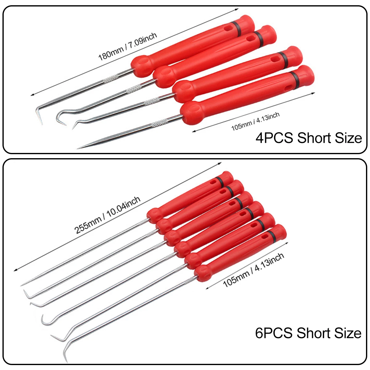 Car Auto Vehicle Oil Seal Screwdrivers Set 4/6pcs O-Ring Seal Gasket Puller Remover Pick Hooks Tools 180mm 255mm Sealing Tool