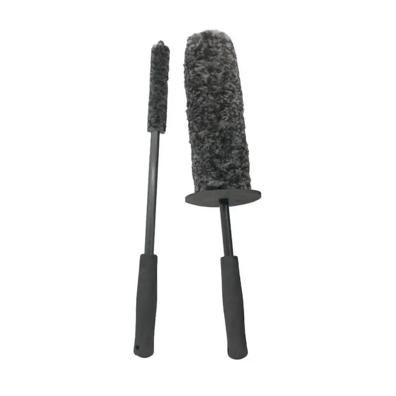 

Top Microfiber Premium Wheels Brush Non-Slip Handle Easy Cleaning Rims Spokes Wheel Barrel & Brake Caliper Car Fiber Brush