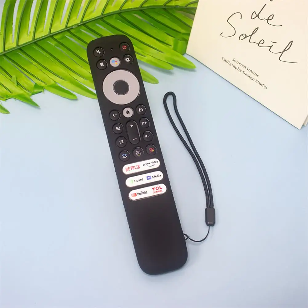 Silicone Remote Case Storage Dustproof Cover With Protective Belt Lanyard For TCL RC902V