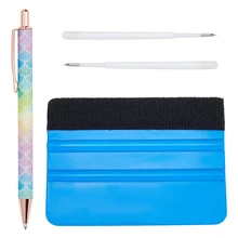 

4PCS Precision Pin Pen Set Craft Vinyl Weeding Tools Retractable Air Pin Pen Wrap Installation Kit (Fish Scales)