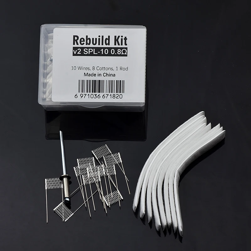 

1Set Rebuild Kit V2 Spl-10 0.6/0.8ohm Spl-10 1.0/1.2ohm Mesh Coil Resistance Wire DIY Replacement Accessories Tool