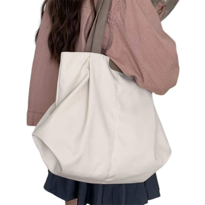 Large Capacity Canvas Shoulder Bag for Women Handbag Great for Daily Items and Organizing E74B