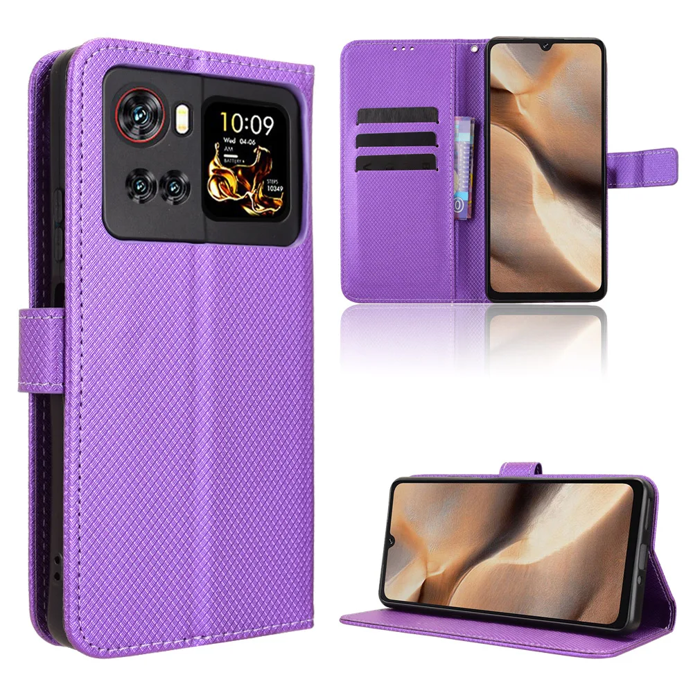 Leather Flip Wallet Case with Stand and Card Holder - Elegant Protective Cover