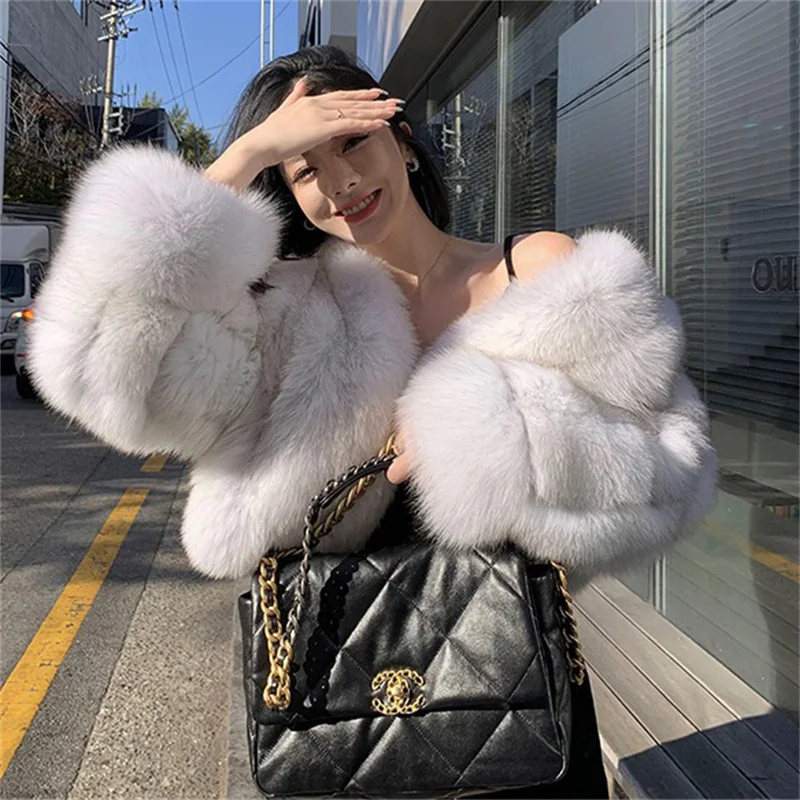 Thickened Warm Winter Fur Coat Women's New Imported Fox Fur Coat Luxury Short Style Soft And Smooth Plush Coat