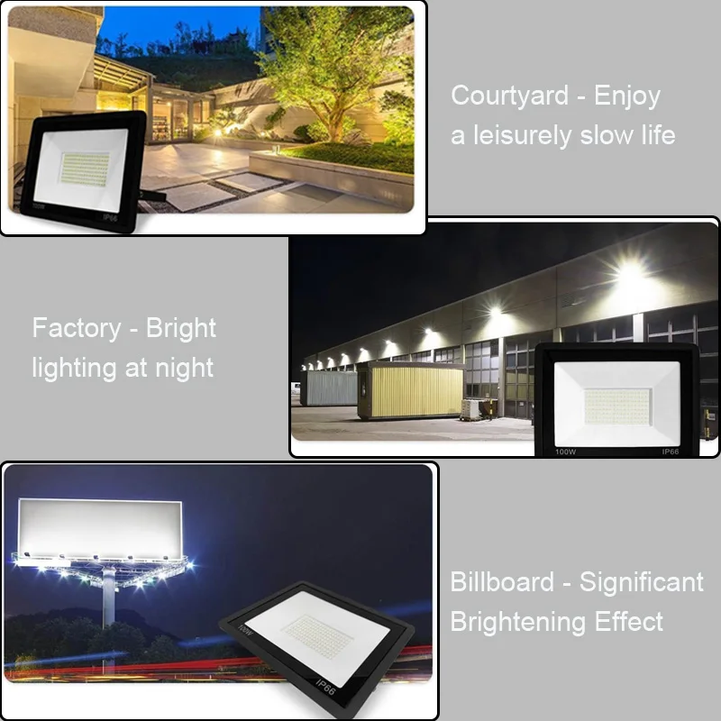Enhanced Outdoor Waterproof LED Floodlight with PIR Motion Sensor
