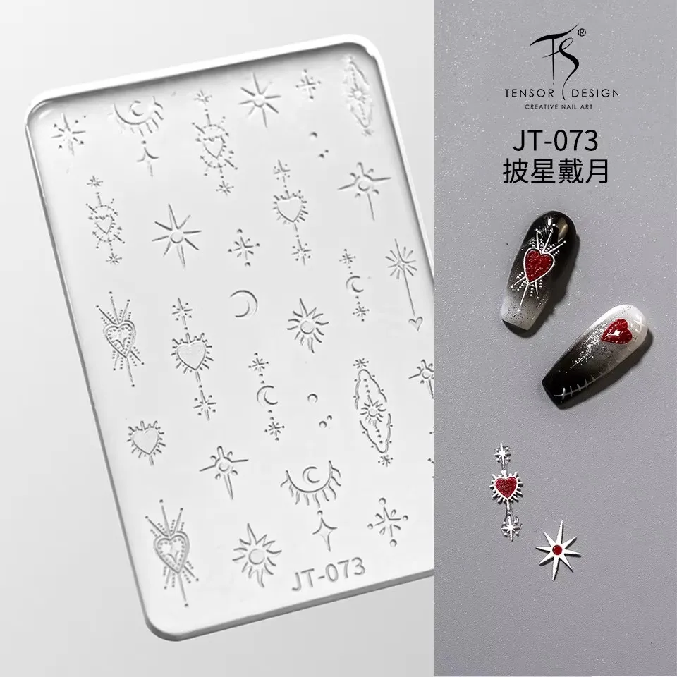 귀여운 Bowknot 사랑 심장 스타 편지 겨울 눈송이 크리스마스 네일 액세서리 매니큐어 실리콘 조각 금형 금형 DIY 템플릿