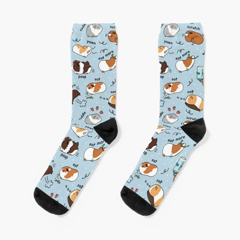 

Guinea Pig Daily To-Do List - Blue Background Socks colored Antiskid soccer Women Socks Men's