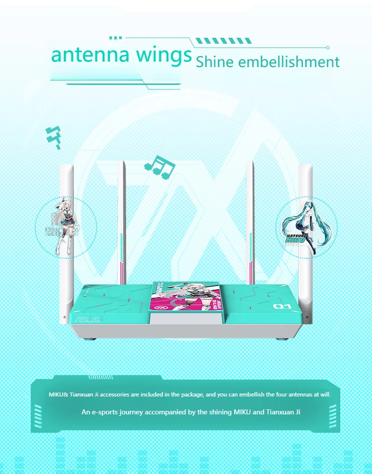 ASUS TUF Gaming Router 2 (Hatsune Miku Edition), WiFi 7, 2.5