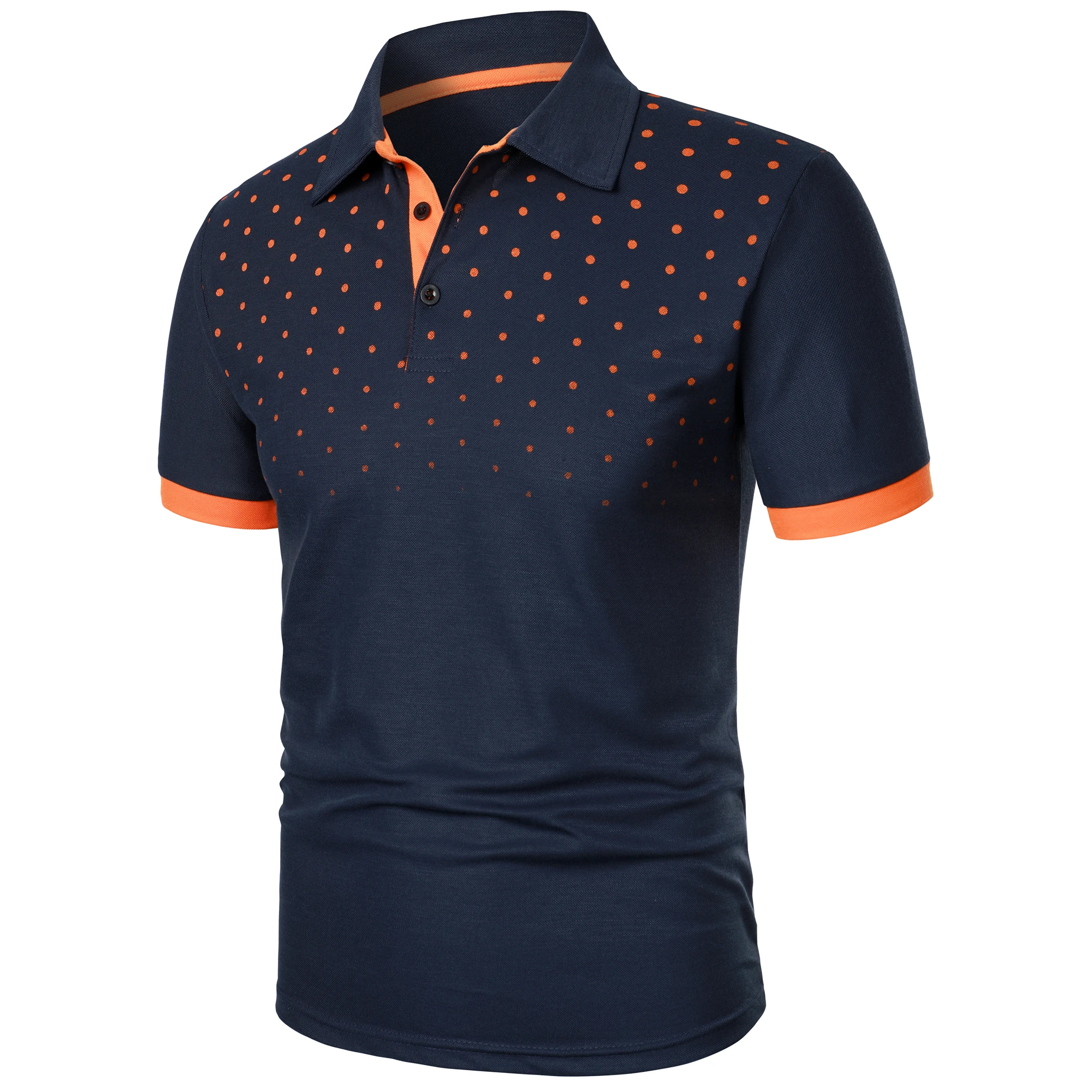 Men’s 3D printed short sleeve and lapel short sleeve color matching fashion Best Sellers In Men's Clothing