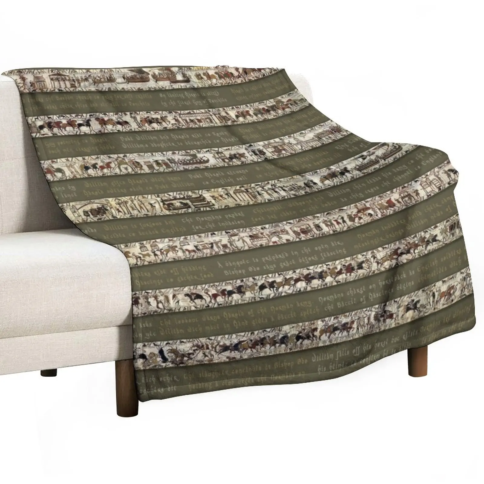 

Bayeux Tapestry-Full scenes with story Throw Blanket Cute Blanket Plaid Soft Blanket Decorative Blankets