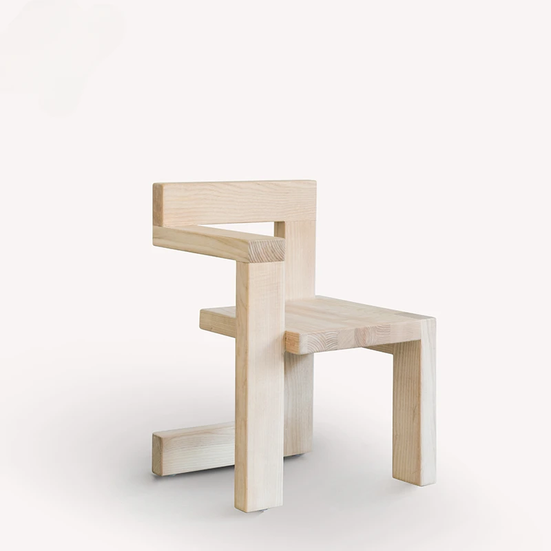 

Customized Steltman Chair Dutch Designer Chair Nordic Wood Minimalist Vintage Chair Art Edge Benches