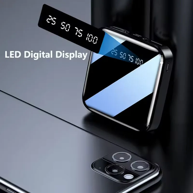 Mini Power Bank 20000 mAh for Xiaomi Mi Powerbank Portable Charger External Battery Pack for iPhone 15 Huawei Samsung Poverbank 4