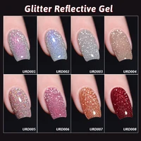 UR SUGAR 15ml Sliver Reflective Nail Gel Polish Shining Glitter Semi Permanent Soak Off UV Gel Sparkle Effect Nail Art Manicure 2