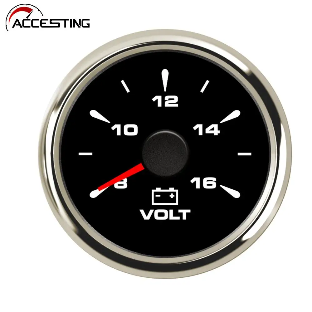 Waterproof Car Boat Volt Gauge 52mm Volt Meter Instrument 316l Bezel