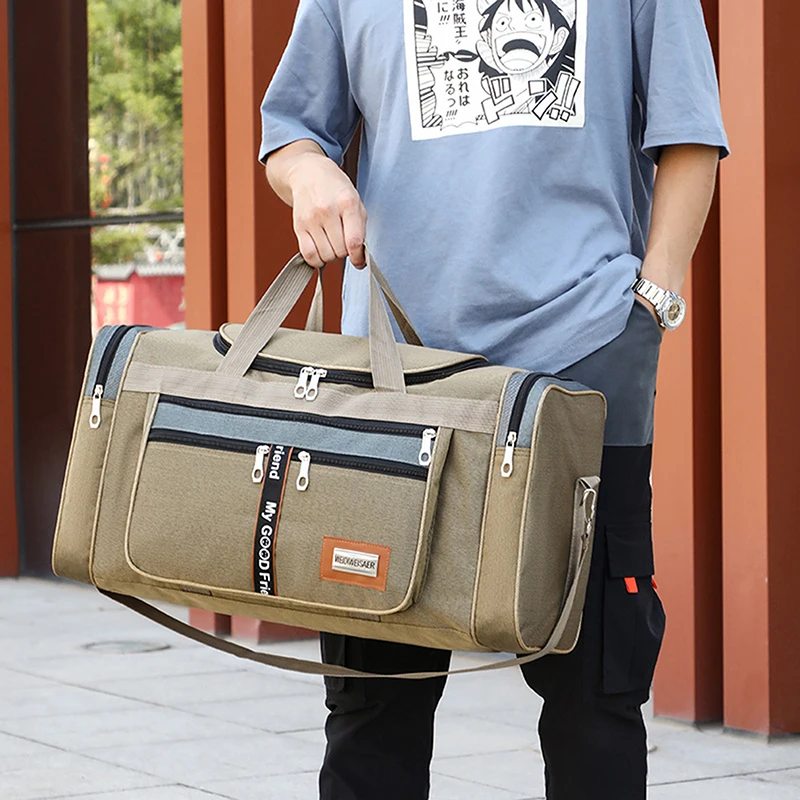 S83c6fcb666b0499faad73e10f34c6e3aQ Travel Bag Large Capacity Handbag Portable Outdoor Carry Luggage Convenient Practical Male's Weekend Duffle Bags Mallzona