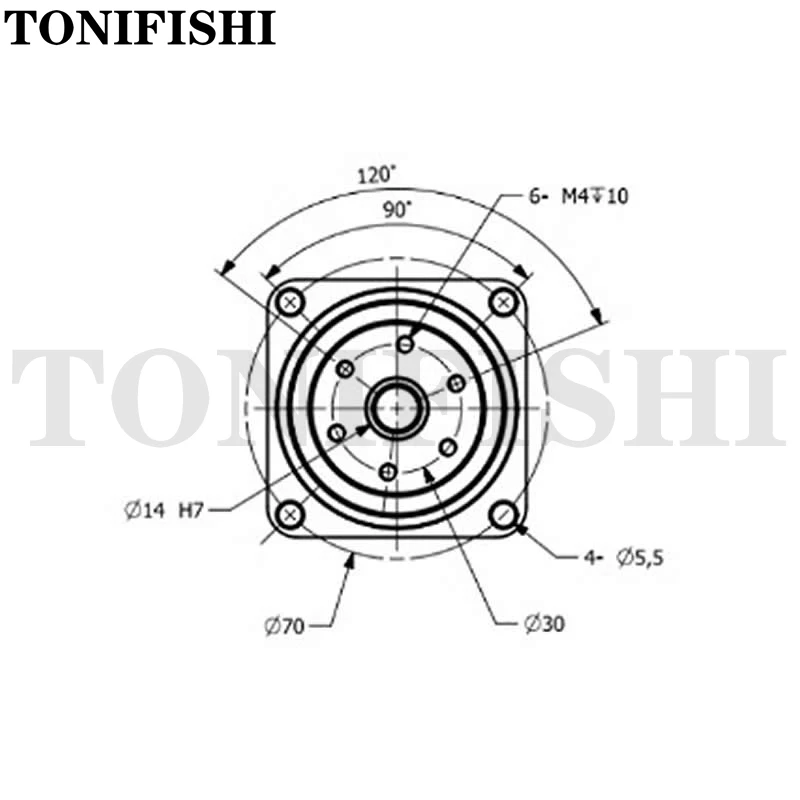 PG14-50 Harmonic Reducer Gearbox Robot Manipulator Waterproof Automation Flange-free Reducer flange-free Harmonic PG14-80
