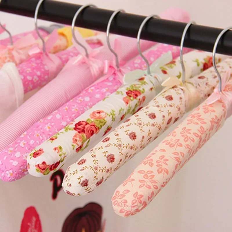 20PCS Sponge Clothes Hangers Non-Slip Space Saving  Dress Hanger Hook Drying Rack Clothes Hangers Random Color