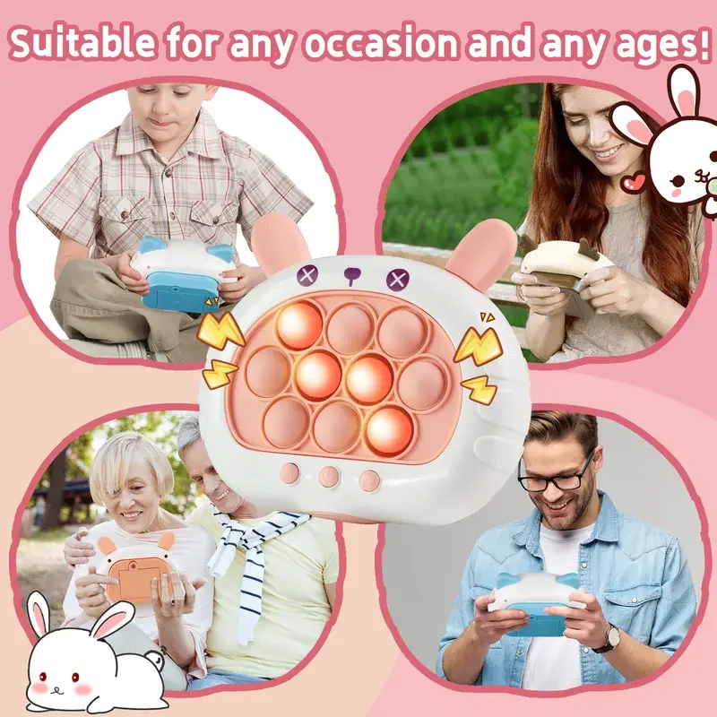 1pc Quick Light Up Fast Push Puzzle Console For Kids - Fun Electronic Game_voghion.com