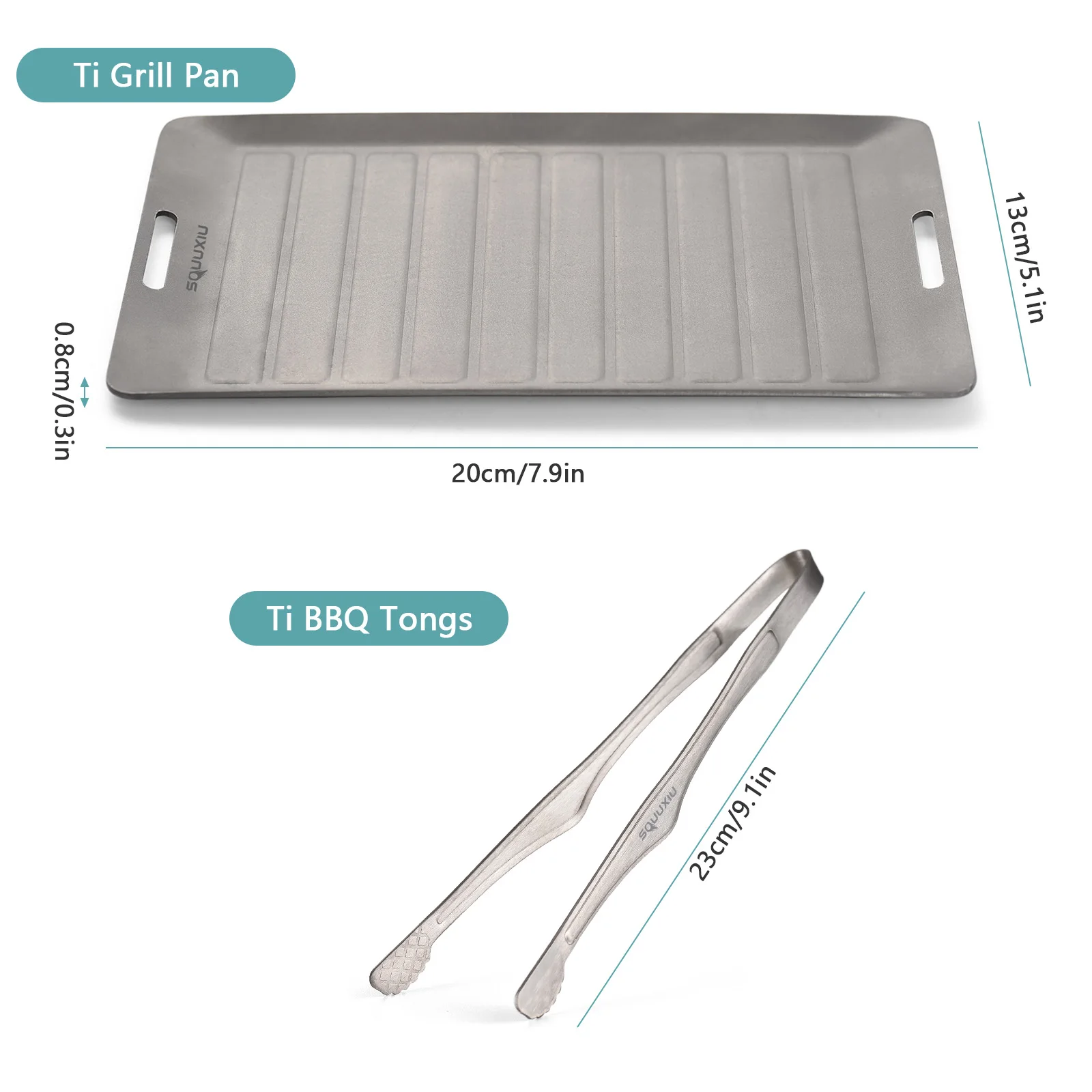 Camping Grill Pan & Tongs Set 2