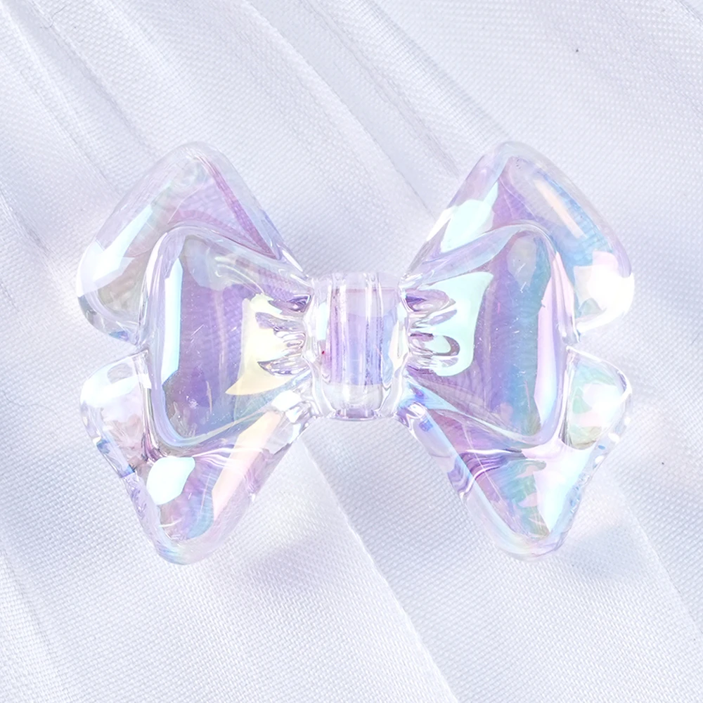UV Transparent Butterfly Bow Acrylic Beads - Jewelry Making & DIY Accessories
