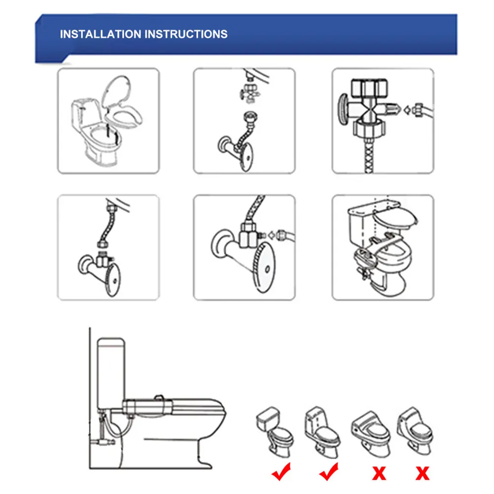 Description Picture 3 of itemNon-Electric Bidet Toilet Seat Self-Cleaning Retractable Nozzle Pressure Control Faucet Sprayer Mechanical Fot Bathroom Toilet