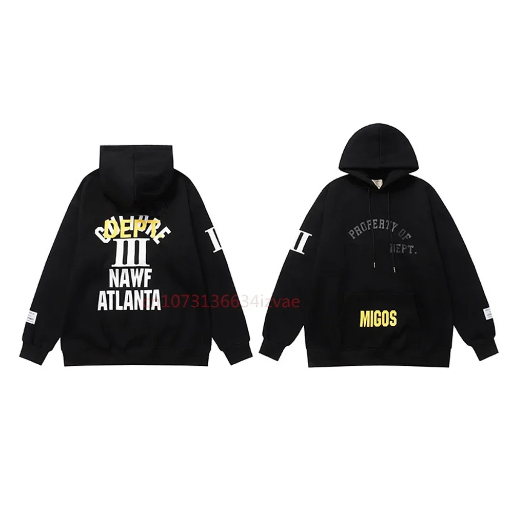 DEPT Fashion Hoodies for Men and Women Letter Print Hoodie Autumn Winter Long-sleeved Pullover Couple Casual Sweatshirts