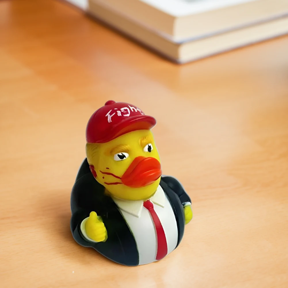 5/1pcs Trump Rubber Duck Baby Bath Toys Trump Merchandise Rubber Duckies Funny Duck Toy for Kids Gift Baby Showers Bath Time 4