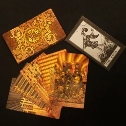 Borderless Tarot Card Gift Box Luxury Set Gold Foil Hot Stamping PVC Waterproof Wear-resistant Board Game Solitaire Divination