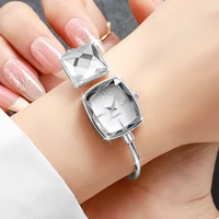 Élégant carré femmes Quartz montre-Bracelet dames mode diamant Bracelet montre Reloj Mujer filles horloge cadeau 5