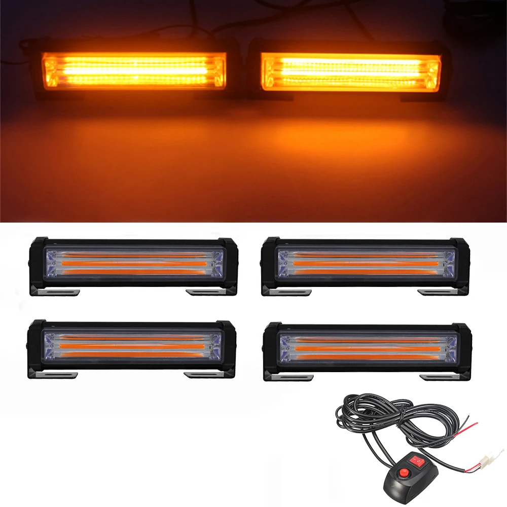 40W80WCOBCarTruckGrilleLEDStrobeLightFiremanPoliceFlashing