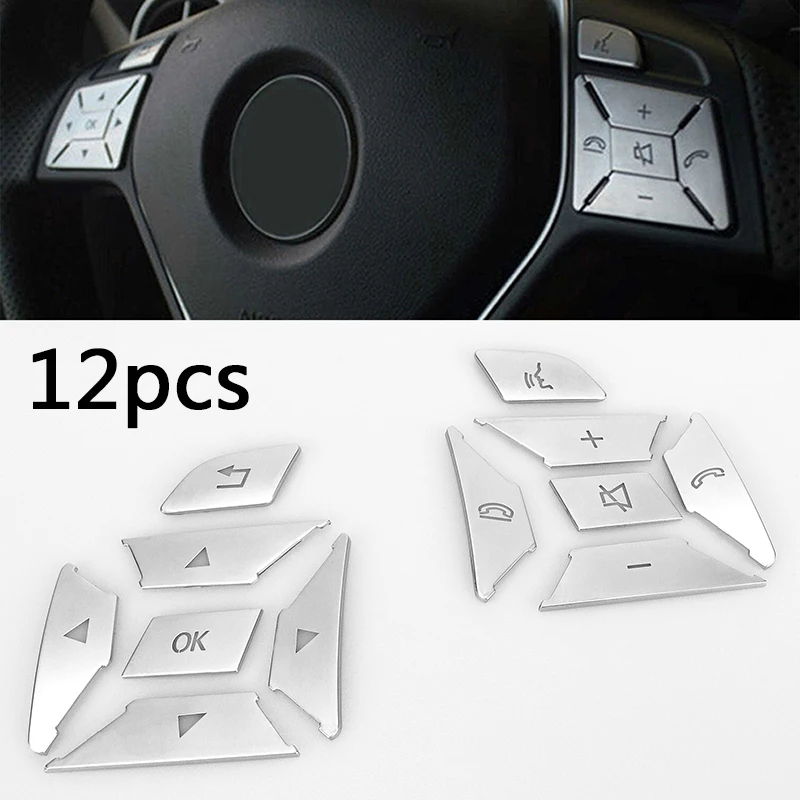 1 Set Lenkrad Taste Schalter Trim Abdeckung Reparatur Decals Aufkleber Für  Mercedes Benz A B C E CLA SLK klasse W176 W246 W212 W204 - AliExpress