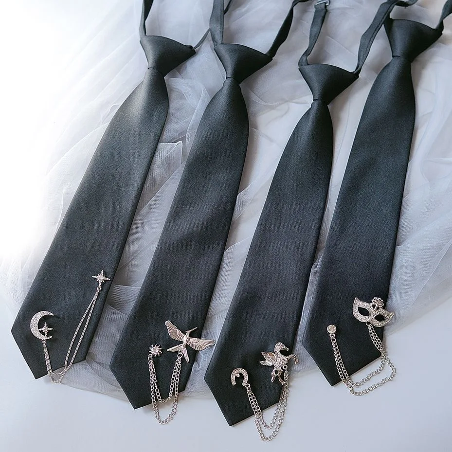 Anime Pendant Tie Accessories Uniform Men Cosplay Student Harajuku Necktie Halloween Clothing Prop Christmas Gifts