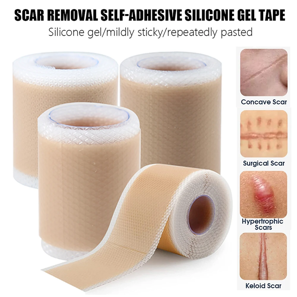 

1Roll Professional Silicone Scar Sheets Scars Treatment Reusable Silicone Scar Strips for Keloid, C-Section, Surgery, Burn, Acne