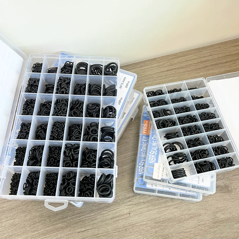 O ring gasket Sealing washers Total 3200 O Ring CS1.0-3.1mm Sealing Washer Black NBR O-ring Automotive Repair Plumbing Gaskets Oil Resistant High Temperature