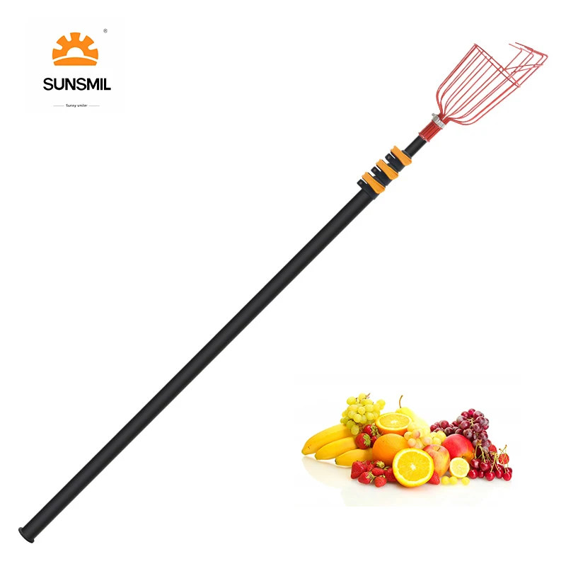 FruitPickerwithAluminumAlloyTelescopicPoleExtensionLongRod